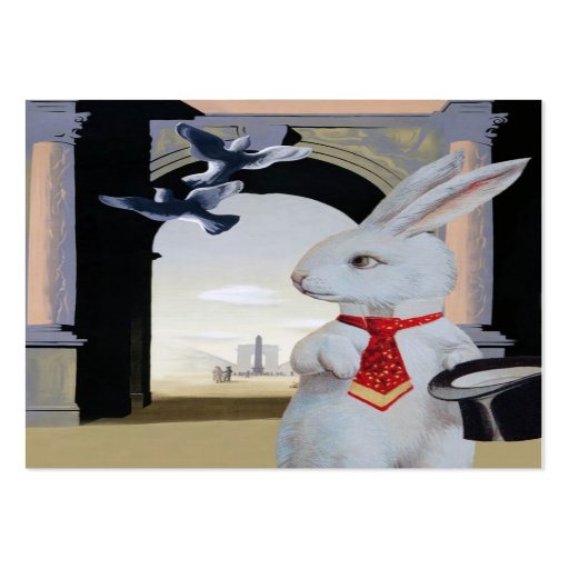 Lapin blanc à Paris - bilatéral Cartes De Visite Personnelles