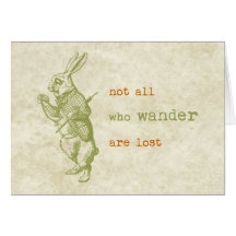 Lapin blanc, Alice au pays des merveilles Carte De Vœux