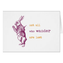 Lapin blanc, Alice au pays des merveilles Carte De Vœux