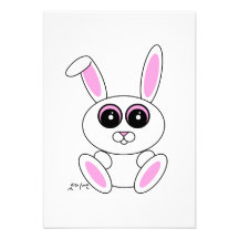Lapin blanc invitation