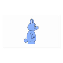 Lapin bleu carte de visite