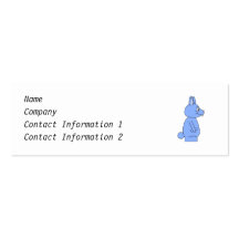 Lapin bleu modèle de carte de visite