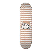 Lapin ; Brown Chevron Plateaux De Skateboards Customisés