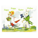 Lapin Carte-Habillé par Pâques heureux vintage, ca Cartes Postales