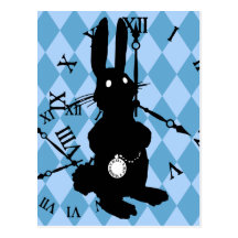 Lapin d'Alice en retard Cartes Postales