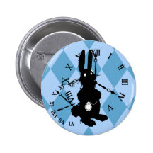 Lapin d'Alice en retard Pin's Avec Agrafe