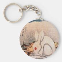 Lapin dans la neige - Japonais - par Hokushū Porte-clef