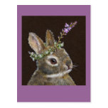 lapin de bébé avec la carte postale de chapeau de 