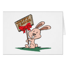 Lapin de "Joyeuses Pâques" Pâques Carte De Vœux