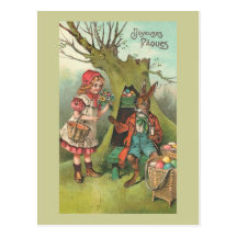Lapin de Pâques de Français avec le tuyau Cartes Postales