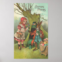 Lapin de Pâques de Français avec le tuyau Posters