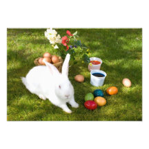 Lapin de Pâques et oeufs colorés Photographie D’art