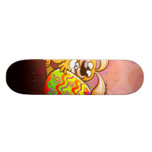 Lapin de Pâques étant amoureux Skateboard