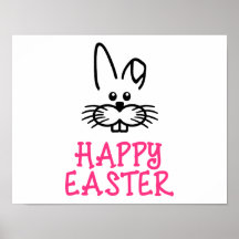 Lapin de Pâques heureux Posters