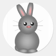 Lapin de Pâques IV Adhésifs Ronds