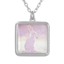 Lapin de Pâques mignon de lapin du © P Wherrell nu Pendentifs Personnalisés