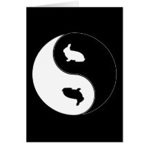 Lapin de Yin Yang Carte