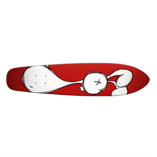 Lapin esquissé skateboard customisable