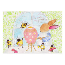Lapin et abeilles de Pâques Cartes De Visite Personnelles