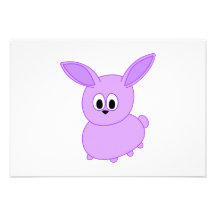 Lapin lilas de couleur invitations