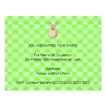 Lapin mangeant une fleur cartons d'invitation personnalisés