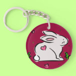 Lapin mignon personnalisé porte-clés