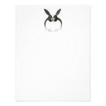 Lapin néerlandais noir et blanc invitations