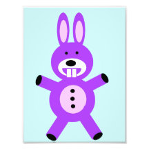 Lapin pourpre mignon impression photographique