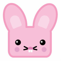 lapin rose de kawaii photo sculptures