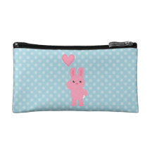Lapin rose mignon trousse make-up
