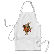 Lapin vintage de blanc d'Alice Tabliers