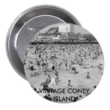 LAPIN VINTAGE ISLAND-BUTTON BADGE AVEC ÉPINGLE