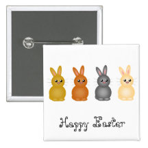 Lapins de Pâques Badges Avec Agrafe