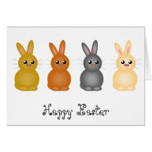 Lapins de Pâques Carte De Vœux