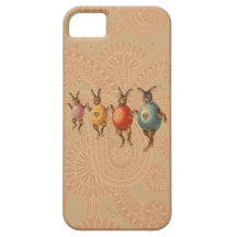 Lapins de Pâques vintages dansant avec des costume Coques Case-Mate iPhone 5
