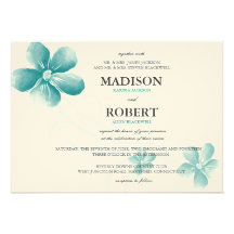 L'Aqua d'aquarelle fleurit des invitations de mari