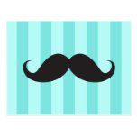 L'aqua noir de moustache barre la carte postale dr