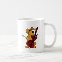 L'AR chiot de Brown jouant le violoncelle Tasses