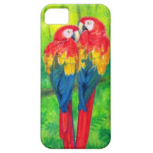 L'ara d'oiseaux d'amour Parrots le cas de l'iPhone Étuis iPhone 5