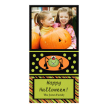 L'araignée mignonne Halloween badine le carte phot Photocarte