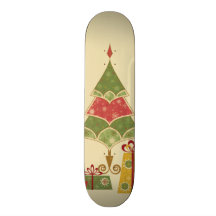 L'arbre de Noël ornemente des vacances de présents Plateau De Skateboard