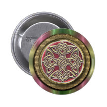 L'arc-en-ciel allume le noeud celtique en pierre d badges