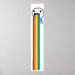 L'arc-en-ciel de Meme vomissent l'affiche posters