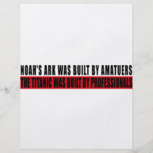 L'arche de Noé était bult par Amatuers… Tract