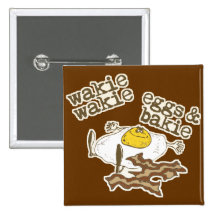 Lard et oeufs drôles badges