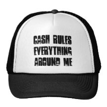 L'argent liquide ordonne le noir de Snapback/blanc Casquette De Camionneur