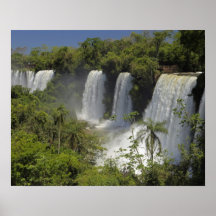 L'Argentine, Iguacu tombe dans sun. Affiches