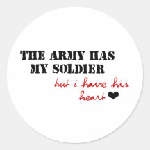 L'armée a mon soldat, mais j'ai son coeur autocollant