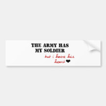 L'armée a mon soldat, mais j'ai son coeur adhésifs pour voiture