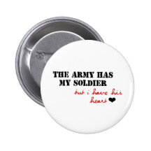 L'armée a mon soldat, mais j'ai son coeur badge avec épingle